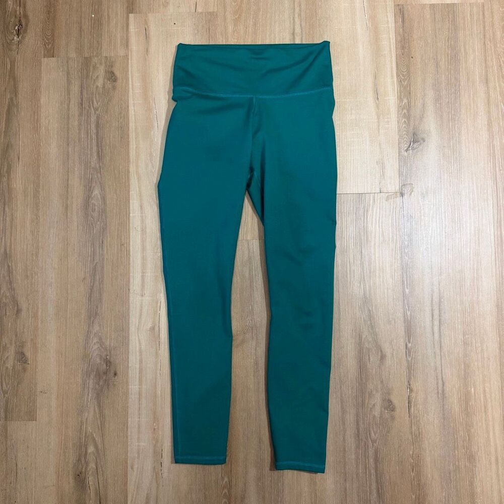 Fabletics Define Powerhold Blue Green Leggings High Waisted Sz S Compression